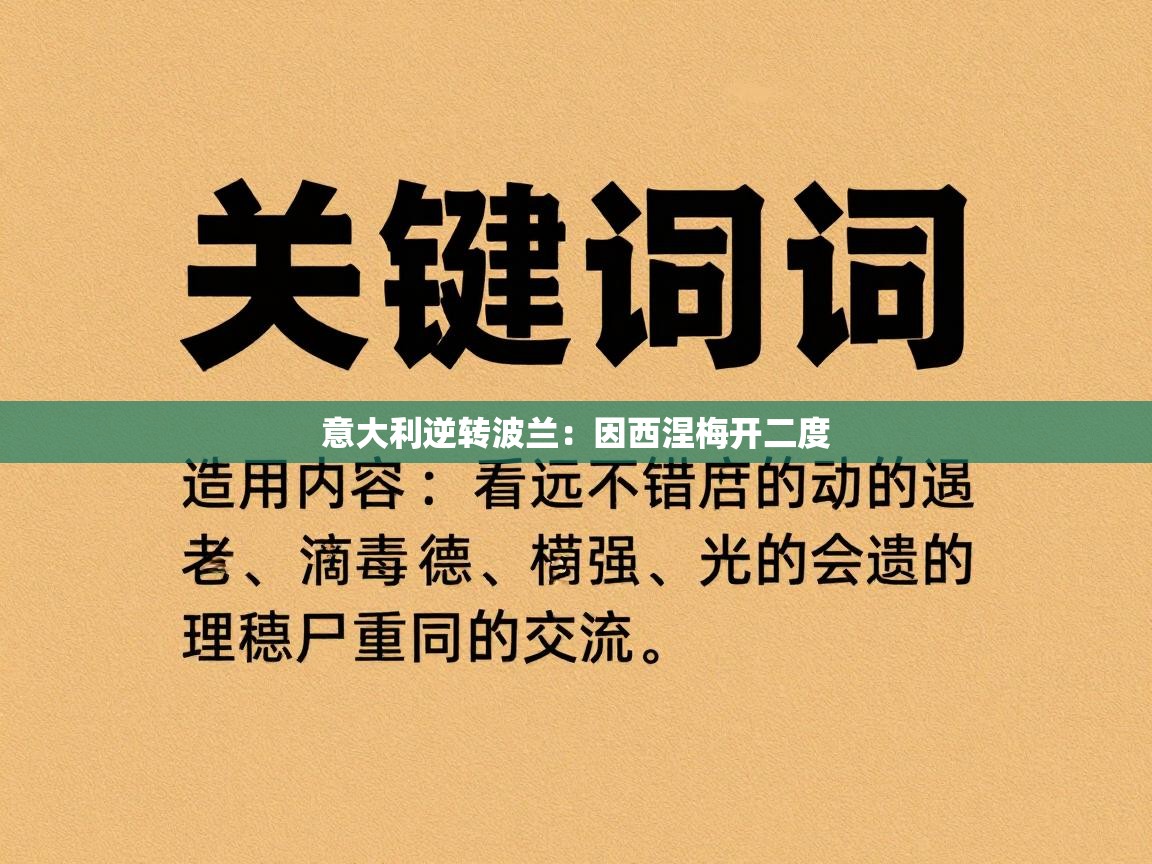 意大利逆转波兰:因西涅梅开二度 第1张